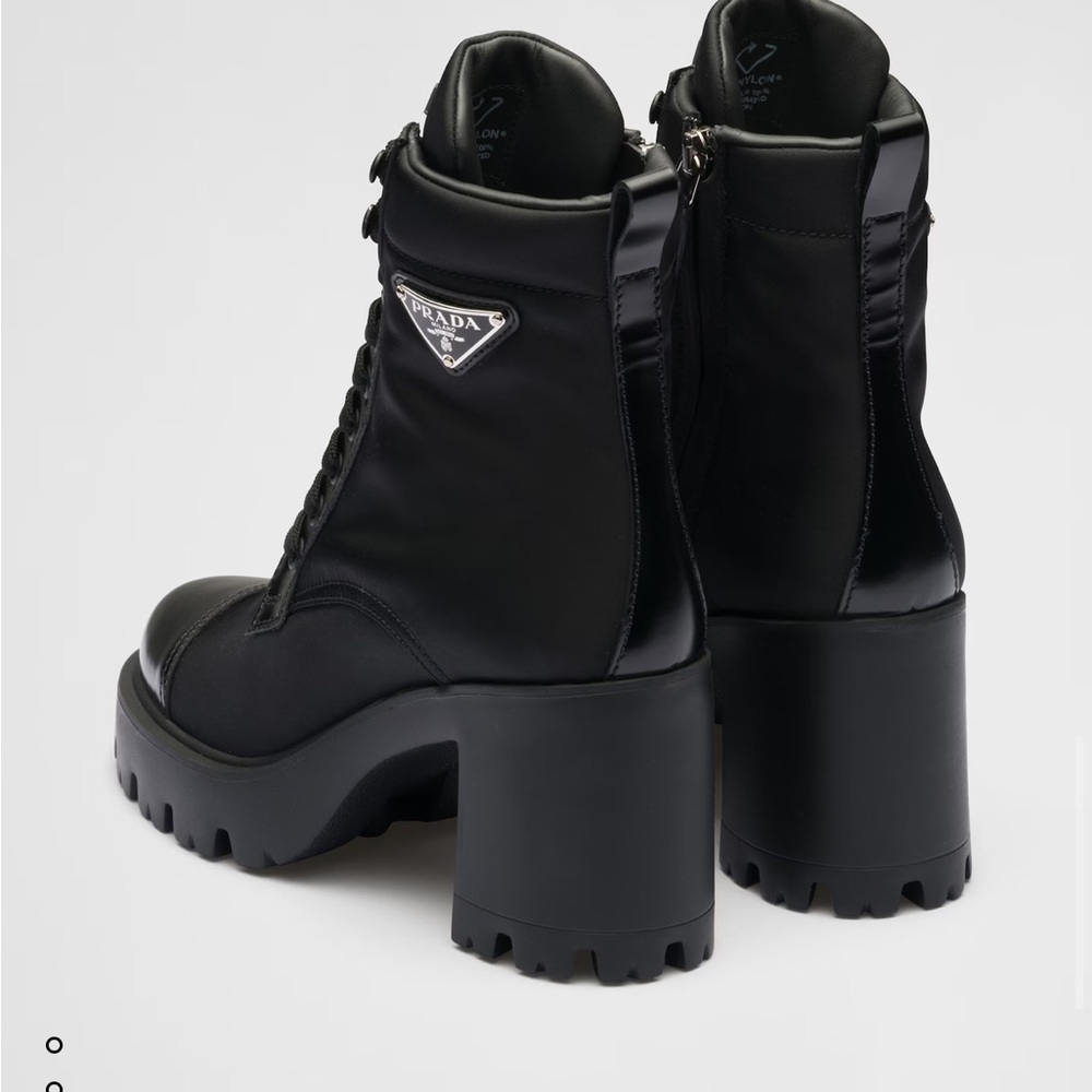 Prada Women's Black Chunky Heel Boots